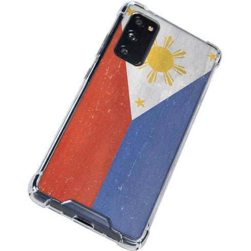 Philippines Flag Distressed Galaxy S20 FE Clear Case